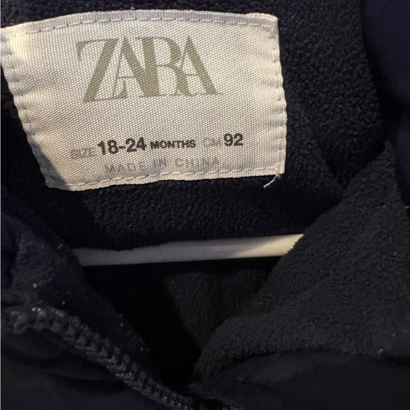 Zara Dark Blue Kids Puffer Coat - Picture 3 of 3